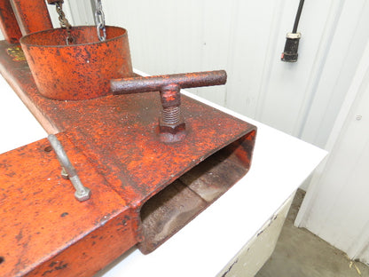 Wesco Drum Lifter 1400 lb 55 gal Barrel Fork Pockets Chain Wheel Tipper