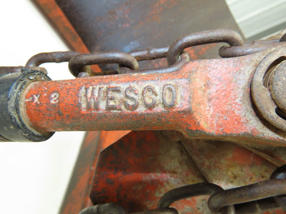 Wesco Drum Lifter 1400 lb 55 gal Barrel Fork Pockets Chain Wheel Tipper