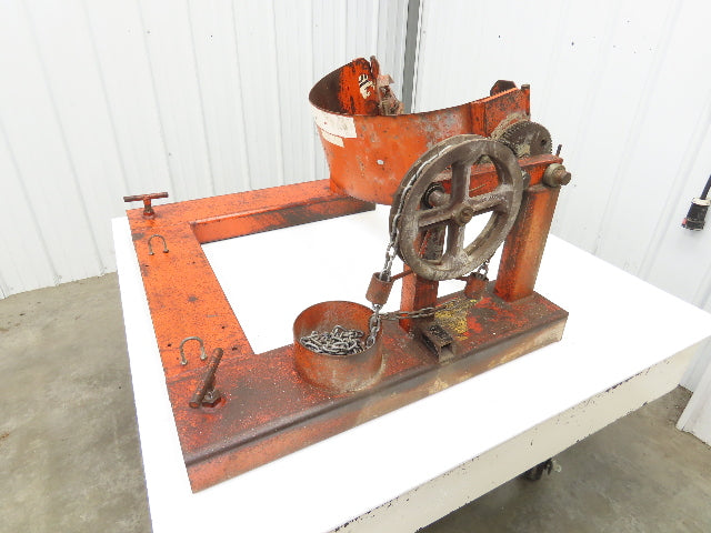 Wesco Drum Lifter 1400 lb 55 gal Barrel Fork Pockets Chain Wheel Tipper