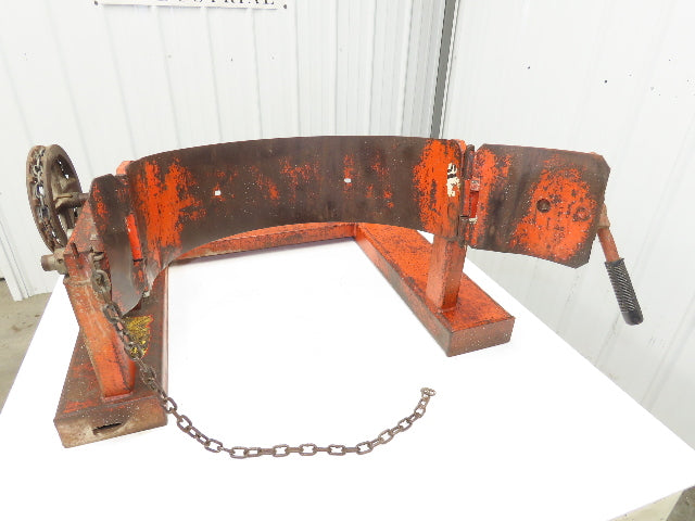 Wesco Drum Lifter 1400 lb 55 gal Barrel Fork Pockets Chain Wheel Tipper