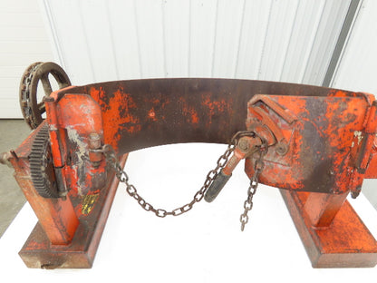 Wesco Drum Lifter 1400 lb 55 gal Barrel Fork Pockets Chain Wheel Tipper