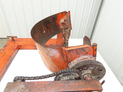 Wesco Drum Lifter 1400 lb 55 gal Barrel Fork Pockets Chain Wheel Tipper
