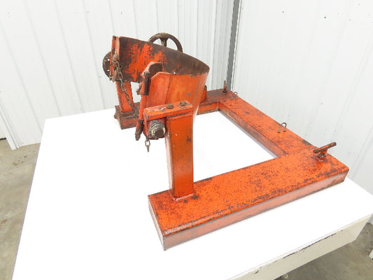Wesco Drum Lifter 1400 lb 55 gal Barrel Fork Pockets Chain Wheel Tipper