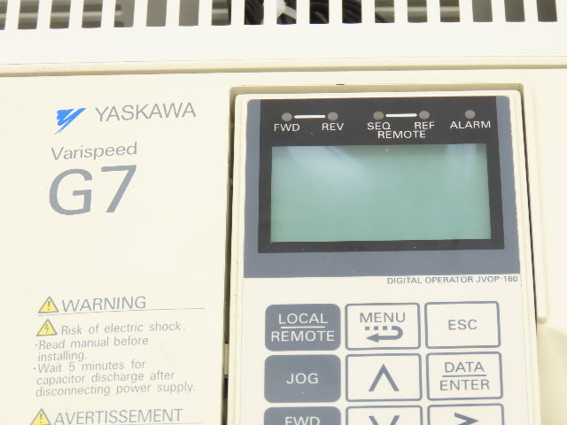 Yaskawa CIMR-G7U4022 VFD G7 Variable AC Drive 40kVA 480VAC 17.5A 3PH Spec 40221A