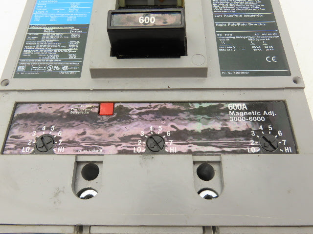 Siemens LXD63B600 Sentron Circuit Breaker 600V 3 Pole 600A