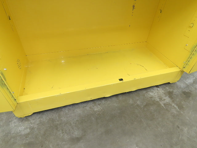 Eagle 1932 Yellow Flammable Safety Cabinet Dual Door 30 Gallon Liquid One Shelf