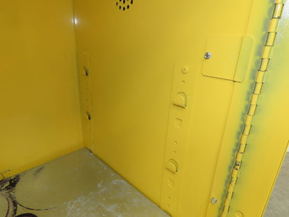 Eagle 1932 Yellow Flammable Safety Cabinet Dual Door 30 Gallon Liquid One Shelf