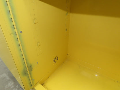 Eagle 1932 Yellow Flammable Safety Cabinet Dual Door 30 Gallon Liquid One Shelf
