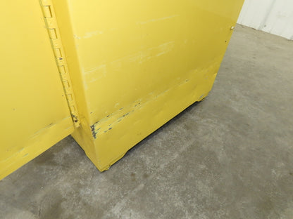 Eagle 1932 Yellow Flammable Safety Cabinet Dual Door 30 Gallon Liquid One Shelf