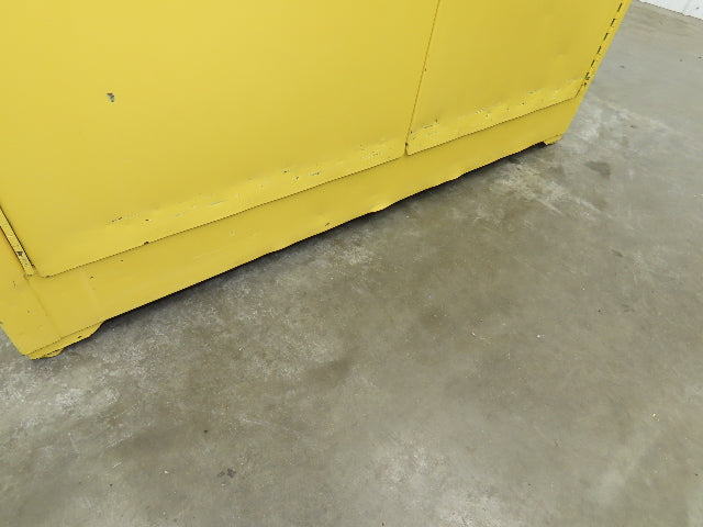 Eagle 1932 Yellow Flammable Safety Cabinet Dual Door 30 Gallon Liquid One Shelf