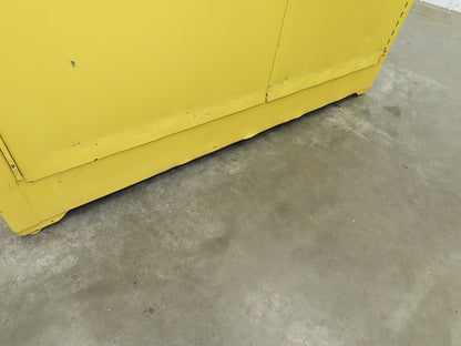 Eagle 1932 Yellow Flammable Safety Cabinet Dual Door 30 Gallon Liquid One Shelf