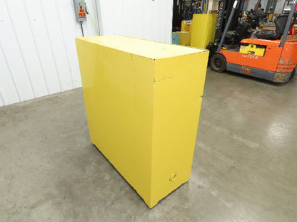 Eagle 1932 Yellow Flammable Safety Cabinet Dual Door 30 Gallon Liquid One Shelf