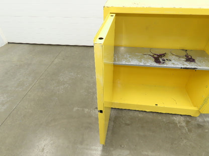 Eagle 1932 Yellow Flammable Safety Cabinet Dual Door 30 Gallon Liquid One Shelf