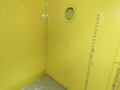 Yellow Flammable Safety Cabinet Dual Door 30 Gallon Liquid One Shelf
