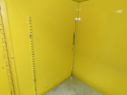 Yellow Flammable Safety Cabinet Dual Door 30 Gallon Liquid One Shelf