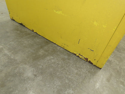 Yellow Flammable Safety Cabinet Dual Door 30 Gallon Liquid One Shelf