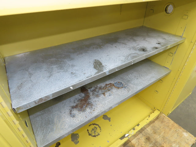 Securall A140 Yellow Flammable Safety Cabinet Dual Door 40 Gallon Liquid