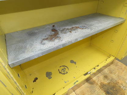 Securall A140 Yellow Flammable Safety Cabinet Dual Door 40 Gallon Liquid