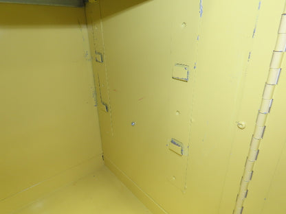 Securall A140 Yellow Flammable Safety Cabinet Dual Door 40 Gallon Liquid