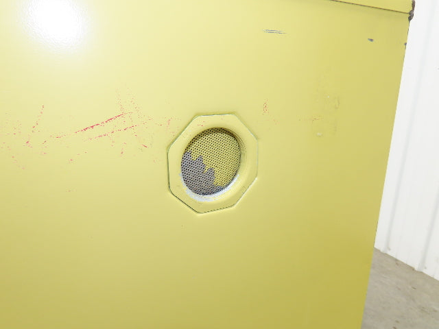 Securall A140 Yellow Flammable Safety Cabinet Dual Door 40 Gallon Liquid