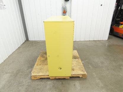 Securall A140 Yellow Flammable Safety Cabinet Dual Door 40 Gallon Liquid
