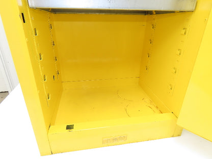 Agent 1068340 Flammable Safety Cabinet 12 Gallon Liquid Yellow 1 Shelf