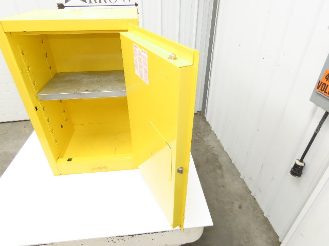 Agent 1068340 Flammable Safety Cabinet 12 Gallon Liquid Yellow 1 Shelf