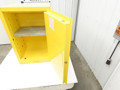 Agent 1068340 Flammable Safety Cabinet 12 Gallon Liquid Yellow 1 Shelf