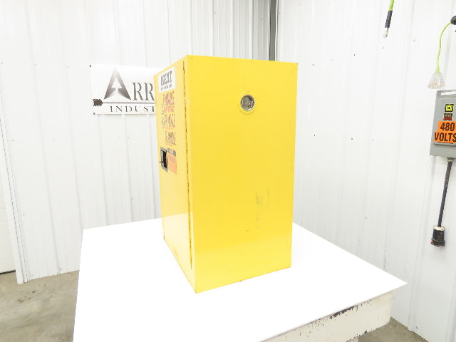 Agent 1068340 Flammable Safety Cabinet 12 Gallon Liquid Yellow 1 Shelf