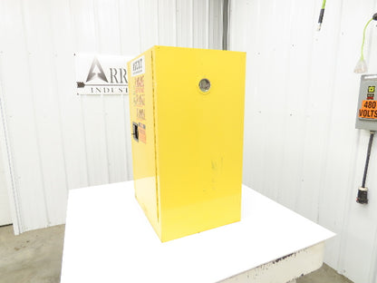 Agent 1068340 Flammable Safety Cabinet 12 Gallon Liquid Yellow 1 Shelf