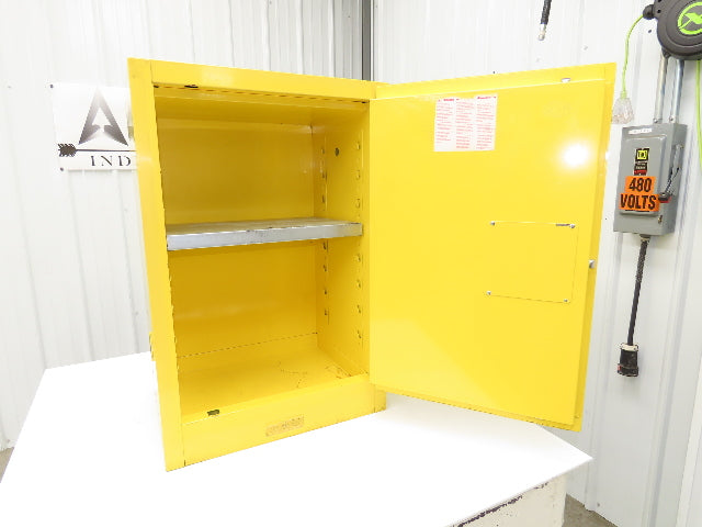 Agent 1068340 Flammable Safety Cabinet 12 Gallon Liquid Yellow 1 Shelf