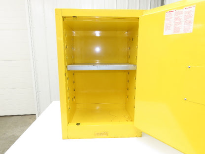 Agent 1068340 Flammable Safety Cabinet 12 Gallon Liquid Yellow 1 Shelf
