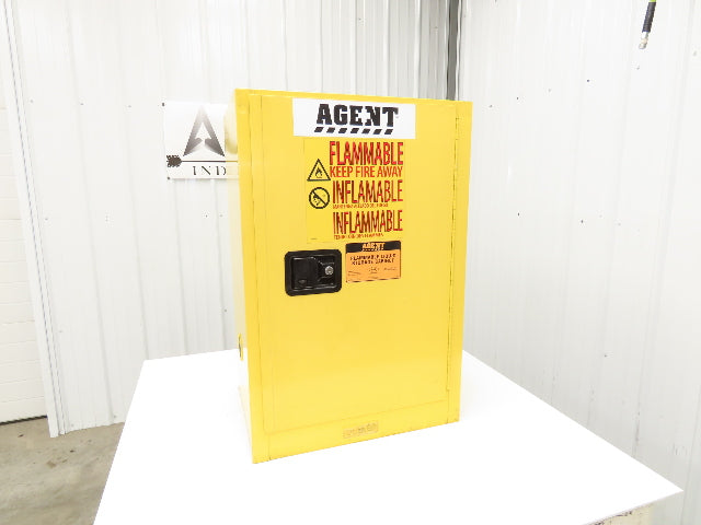 Agent 1068340 Flammable Safety Cabinet 12 Gallon Liquid Yellow 1 Shelf