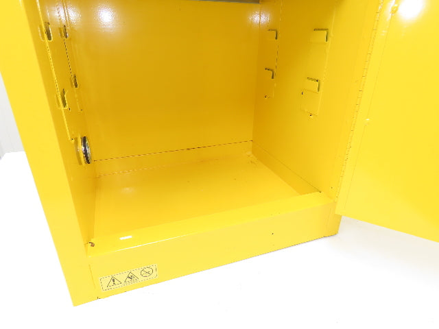 Agent 1068340 Flammable Safety Cabinet 12 Gallon Liquid Yellow 1 Shelf