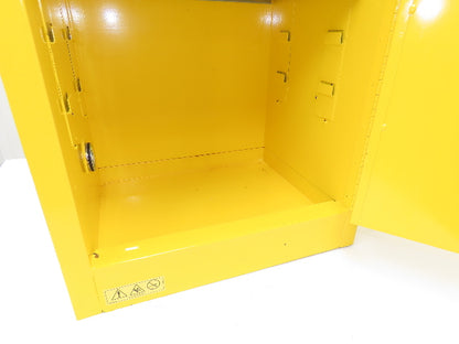 Agent 1068340 Flammable Safety Cabinet 12 Gallon Liquid Yellow 1 Shelf