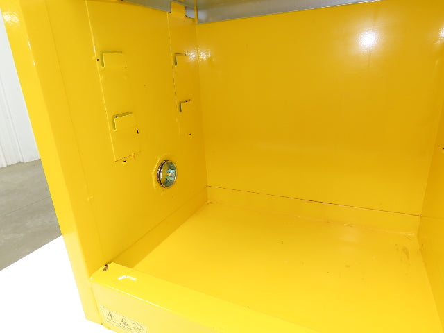 Agent 1068340 Flammable Safety Cabinet 12 Gallon Liquid Yellow 1 Shelf