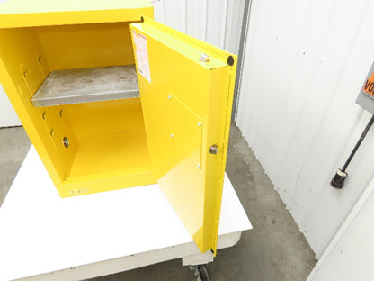 Agent 1068340 Flammable Safety Cabinet 12 Gallon Liquid Yellow 1 Shelf