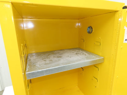 Agent 1068340 Flammable Safety Cabinet 12 Gallon Liquid Yellow 1 Shelf