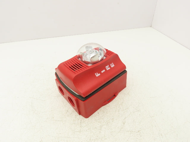 System Sensor P2RHK-120 Outdoor Fire Alarm Horn With Strobe 120V Wall Mount