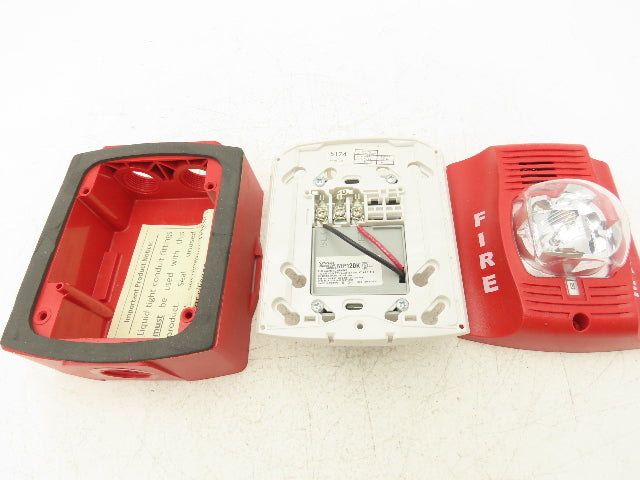 System Sensor P2RHK-120 Outdoor Fire Alarm Horn With Strobe 120V Wall Mount