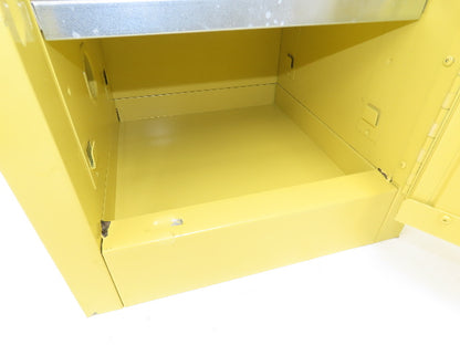 Securall A102 Yellow Flammable Cabinet Sure-Grip 4 Gallon Capacity