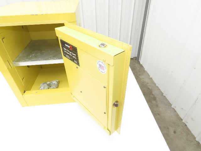 Securall A102 Yellow Flammable Cabinet Sure-Grip 4 Gallon Capacity