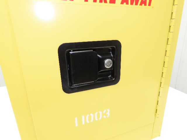 Securall A102 Yellow Flammable Cabinet Sure-Grip 4 Gallon Capacity