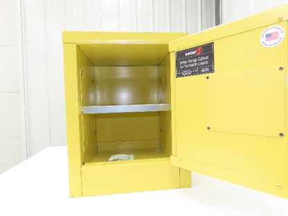 Securall A102 Yellow Flammable Cabinet Sure-Grip 4 Gallon Capacity