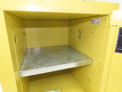 Securall A102 Yellow Flammable Cabinet Sure-Grip 4 Gallon Capacity