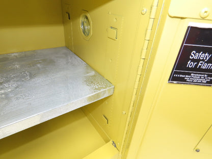 Securall A102 Yellow Flammable Cabinet 4 Gallon Capacity Sure-Grip