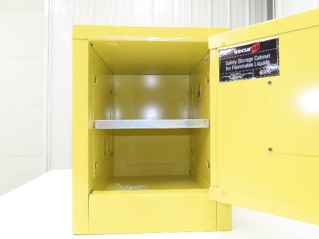 Securall A102 Yellow Flammable Cabinet 4 Gallon Capacity Sure-Grip