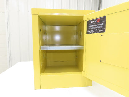 Securall A102 Yellow Flammable Cabinet 4 Gallon Capacity Sure-Grip