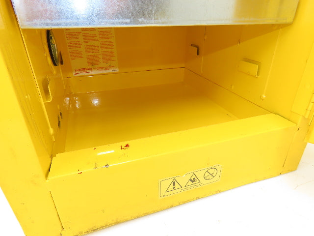 Durham 1004M-50 Yellow Flammable Cabinet 4 Gallon Capacity One Shelf