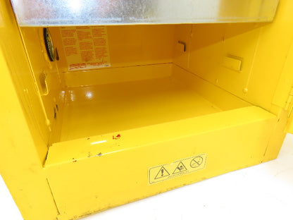 Durham 1004M-50 Yellow Flammable Cabinet 4 Gallon Capacity One Shelf